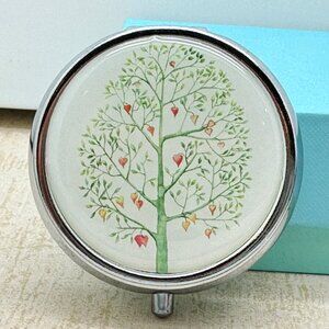 Tree of Life Daily Round Pill Box Organizer Vitamin Container On-The-Go Travelin
